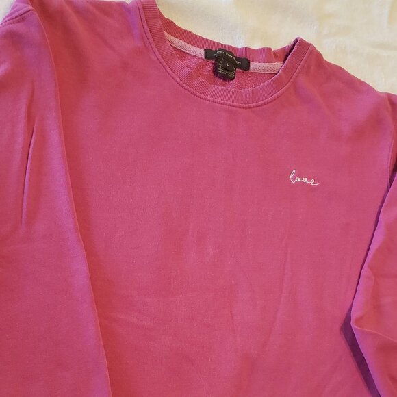 French Connection Sweat Shirt Bight Pink in Size Large - Picture 5 of 6